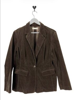 Lord & Taylor Brown Corduroy Blazer size 10 vintage classic